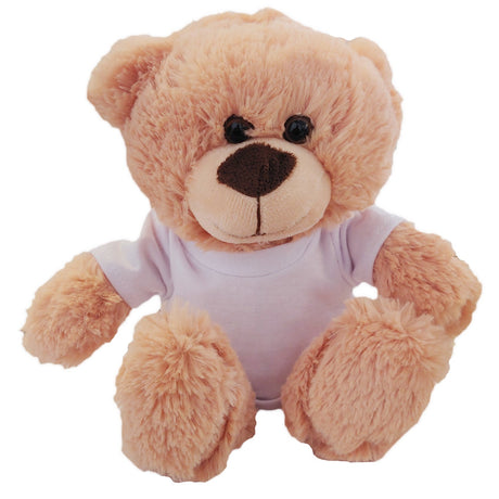 FULL CARTON - 50 x Cream Teddy Bears with Printable T-Shirt