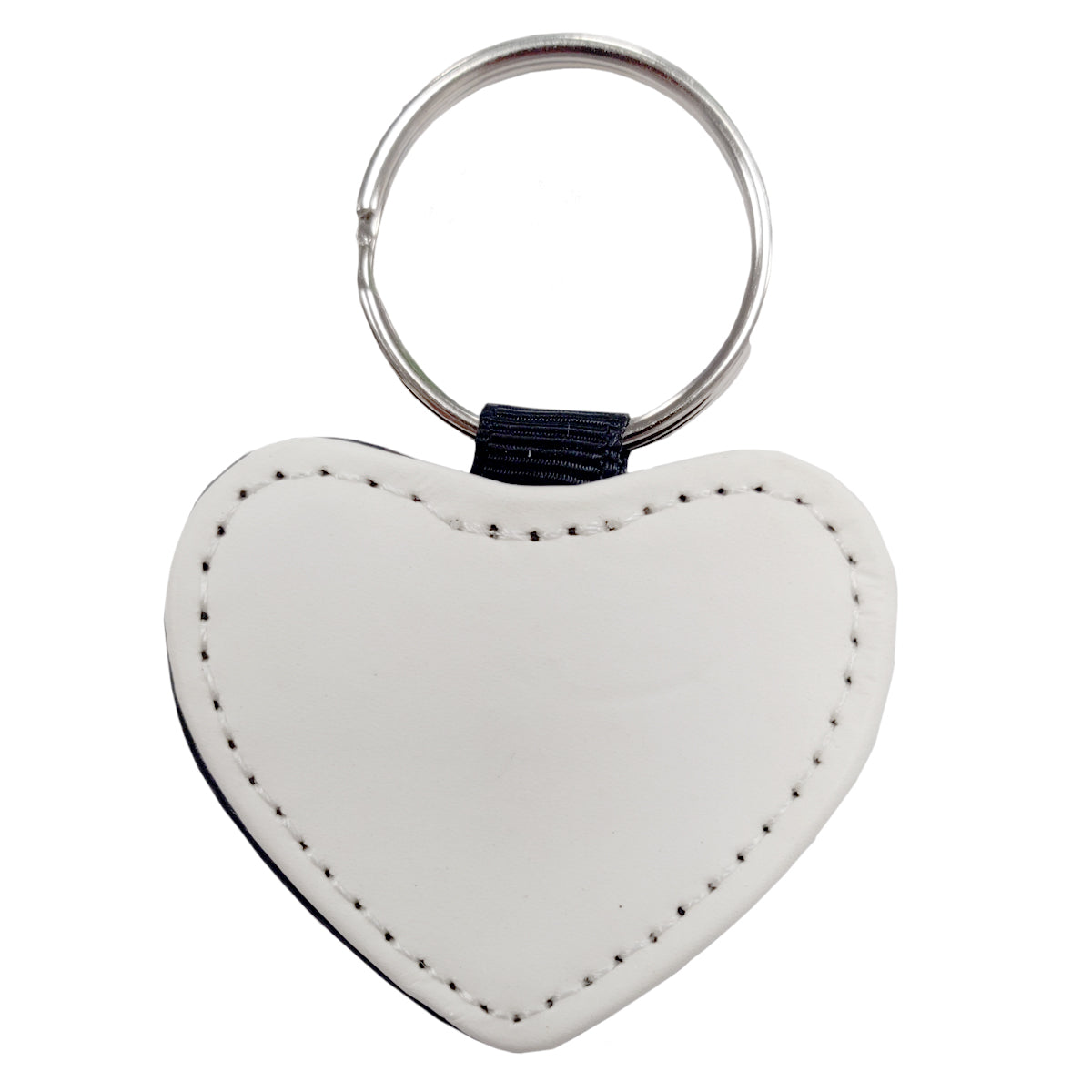 Keyring - 10 x PU Glitter Keyring - Heart - Black