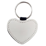 Keyring - 10 x PU Glitter Keyring - Heart - Black