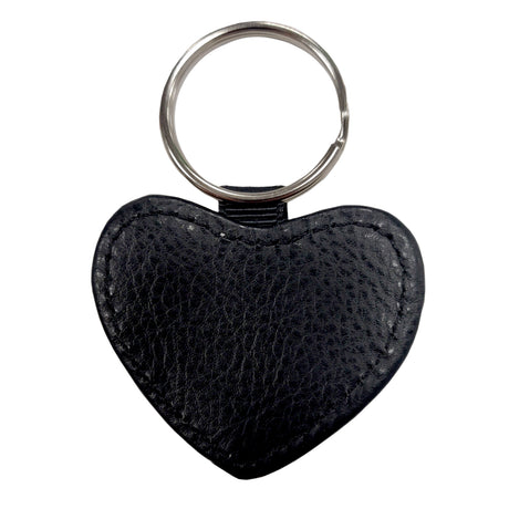 Keyring - 10 x Plain White PU Keyring - Heart