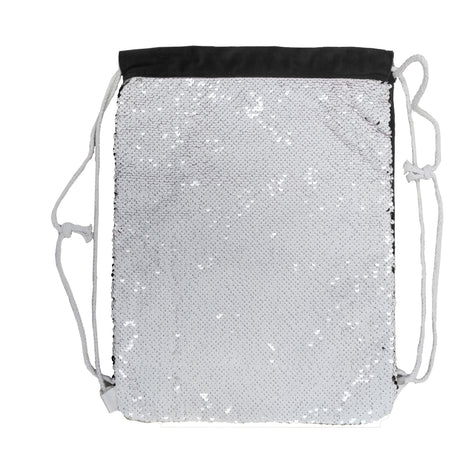 Bags - Sequin DRAWSTRING Bag - 38.5cm x 30cm - BLACK - Longforte Trading Ltd