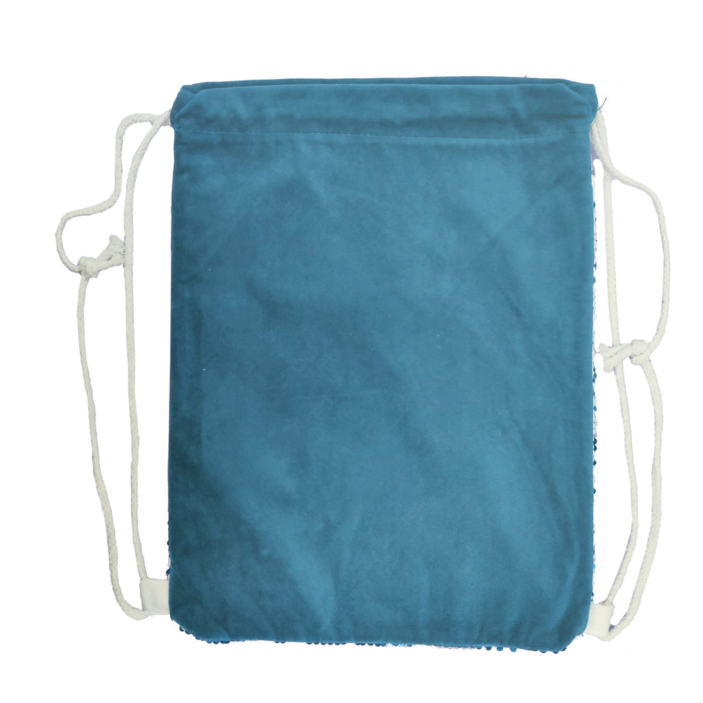 FULL CARTON - 50 x Sequin DRAWSTRING Bags - 38.5cm x 30cm - LIGHT BLUE