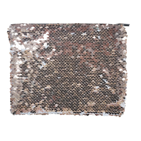 Bags - Sequin Handbag/ Cosmetic/Purse - 15cm x 20cm - CHAMPAGNE GOLD - Longforte Trading Ltd