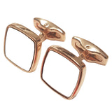 Cufflinks - PREMIER Range - Rose Gold - Curved Square - Longforte Trading Ltd