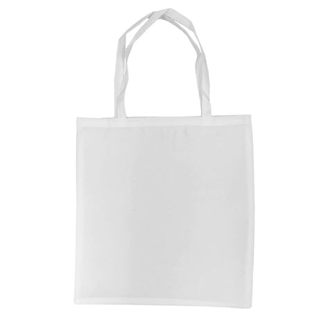 FULL CARTON - 100 x Tote Bags - Venice - Satin White - 38cm x 40cm - Short Handles - Longforte Trading Ltd