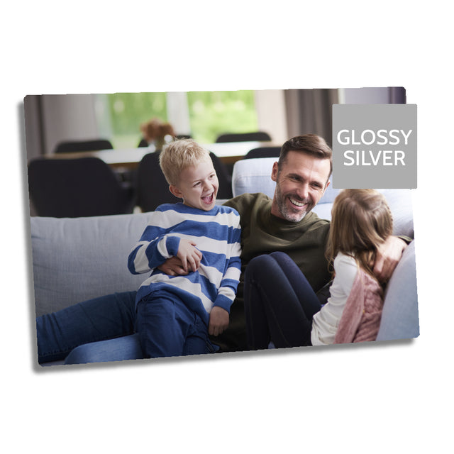 Ultra HD GLOSS SILVER 1.15mm Aluminium Sheets - 7.8" x 11.8" (20cm x 30cm) - Longforte Trading Ltd